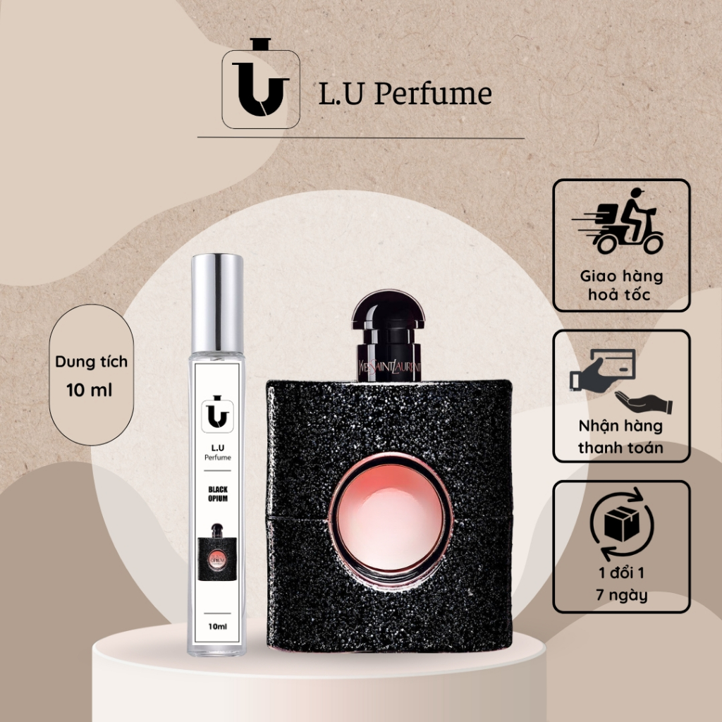 Nước Hoa Nữ chính hãng Black Opium LU PERFUME hương thơm ngọt ngào, quyến rũ, sang trọng