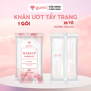 Khăn giấy ướt tẩy trang Gumi Makeup Remover gói 25 tờ tinh chất dưa leo
