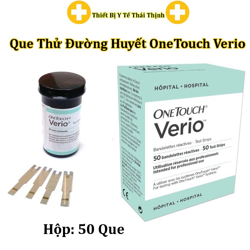 Que Thử Đường Huyết OneTouch Verio Hộp 50 Que