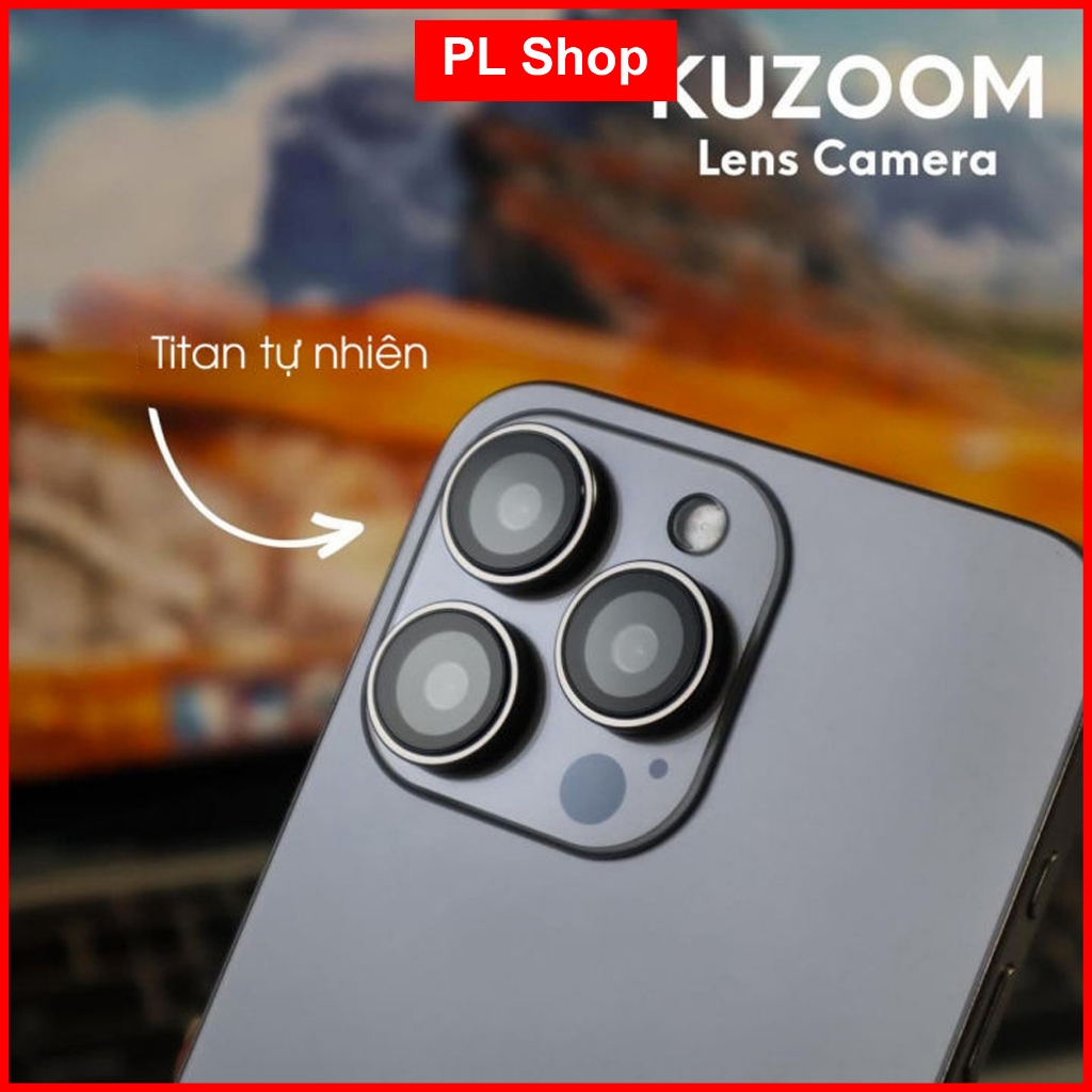 Kính bảo vệ Camera Lens Kuzoom cho iPhone 16 Pro Max 15 Pro Max 14 Pro Max 14 Pro 13 Pro Max 12 Pro 