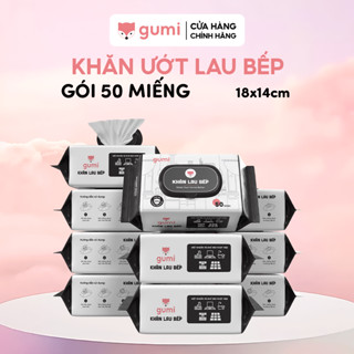Khăn ướt lau bếp Gumi tẩy dầu mỡ, khử trùng nội thất gia đình, khăn ướt lau đa năng 80 tờ chuyên dụng lau sạch