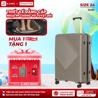 [DÒNG CAO CẤP] Vali Kume Size 20/24/28 HUMMEL Larren PPZ-SQ - Nhựa PP + Bột Ngọc Trai Chống Bể Vỡ, Khóa Bảo Mật TSA