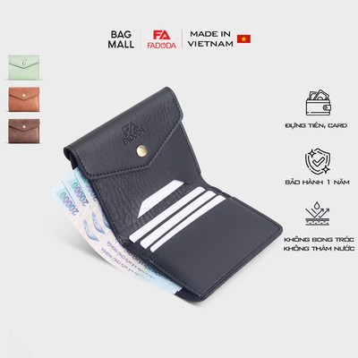 Ví nữ mini cầm tay gập 3 FA DO DA FVN07 vừa đựng tiền vừa đựng thẻ