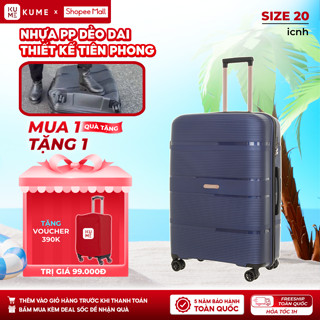 [VOUCHER 290K] Vali Kume Size 20/24 - Vali Du Lịch Nhựa PP Dẻo Chịu Lực Tốt Chống Bể Vỡ Khoá TSA Bảo Mật - BP2327