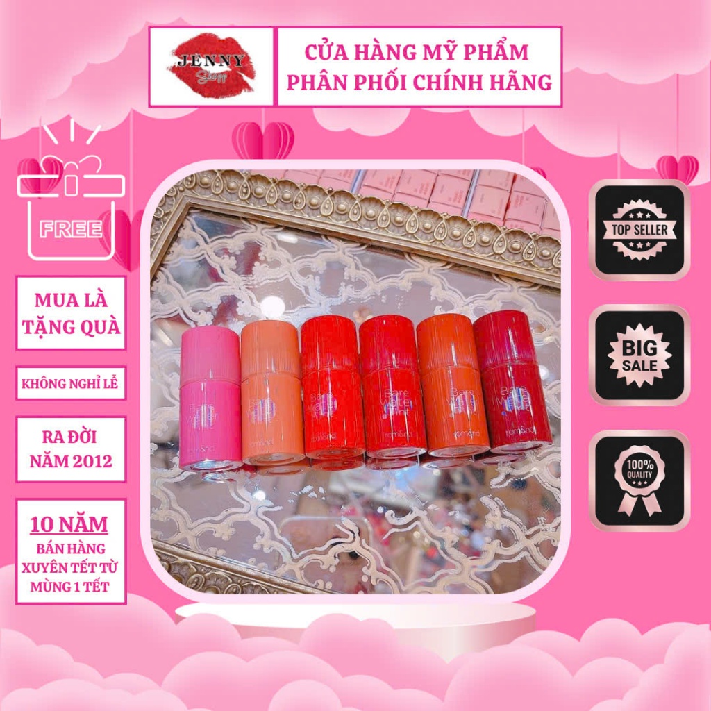 Son Tint Bóng Romand Water Bare Tint