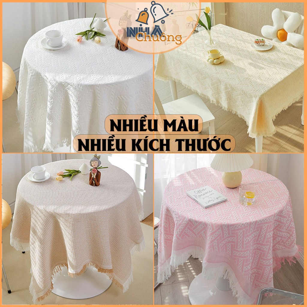 Khăn trải bàn vải cotton cao cấp, thảm phủ ghế sofa, khăn trải bàn tròn, chữ nhật, vuông