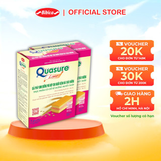 Combo 2 Hộp Bánh Bông Lan Quasure Light Dâu Bibica 126g - Thực phẩm cho người ăn kiêng, tiểu đường