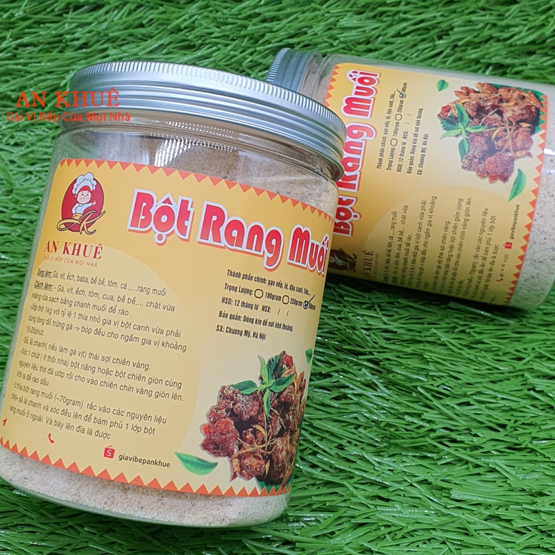 Bột Rang Muối, Bột Muối Rang Gà Nhà Làm Hộp 500gram