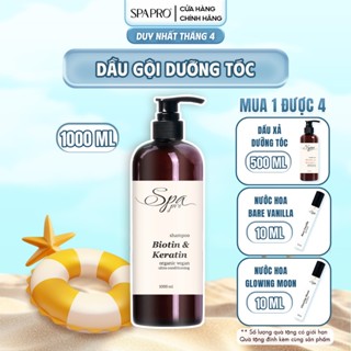 [MUA 1 TẶNG 3] Dầu Gội & Dầu Xả SPAPRO Chăm Sóc Tóc Biotin Thực Vật 1000ML