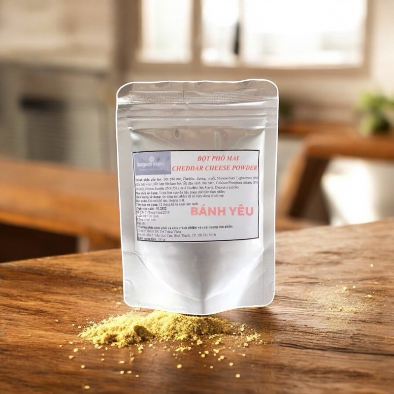 Bột Phô mai lắc Cheddar Hàn Quốc bịch 100g - PL66
