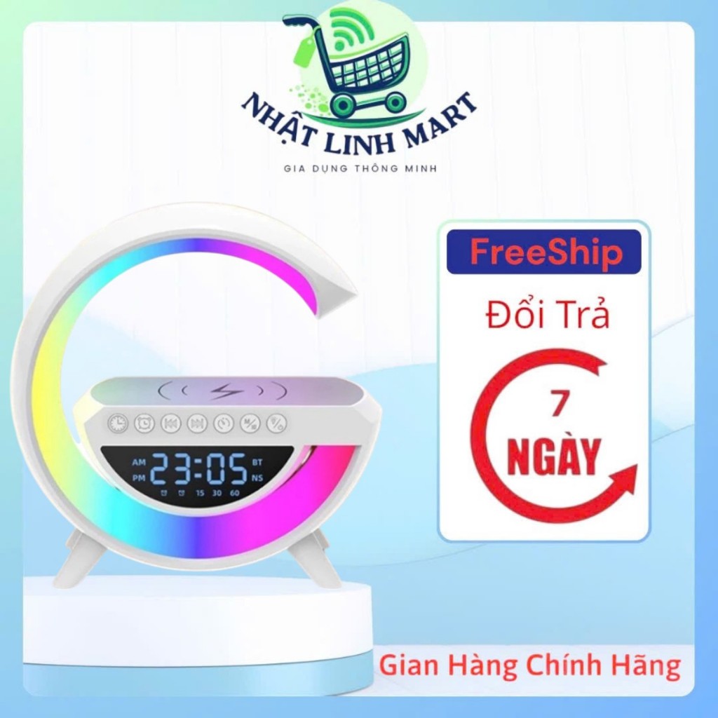 Loa Bluetooth G63 – Kết Nối Bluetooth Mạnh Mẽ, Thưởng Thức Âm Nhạc, Kiêm Sạc Không Dây, Đồng hồ, Đèn