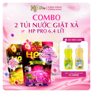 Combo 2 Túi Nước Giặt Xả Quần Áo HP Pro Cao Cấp Làm Mềm Vải Và Lưu Hương Lâu - Hương Nước Hoa Và Hương Comfort 6,4kg