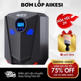 Máy bơm lốp ô tô AIKESI điện tử thông minh cao cấp tặng kèm chụp van