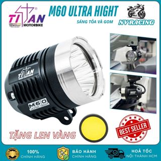 Titan M60 Ultra Hight, Đèn Trợ Sáng Titan Moto M60 Ultra Hight 70W Siêu Sáng Chống Nước - BH 1 Năm