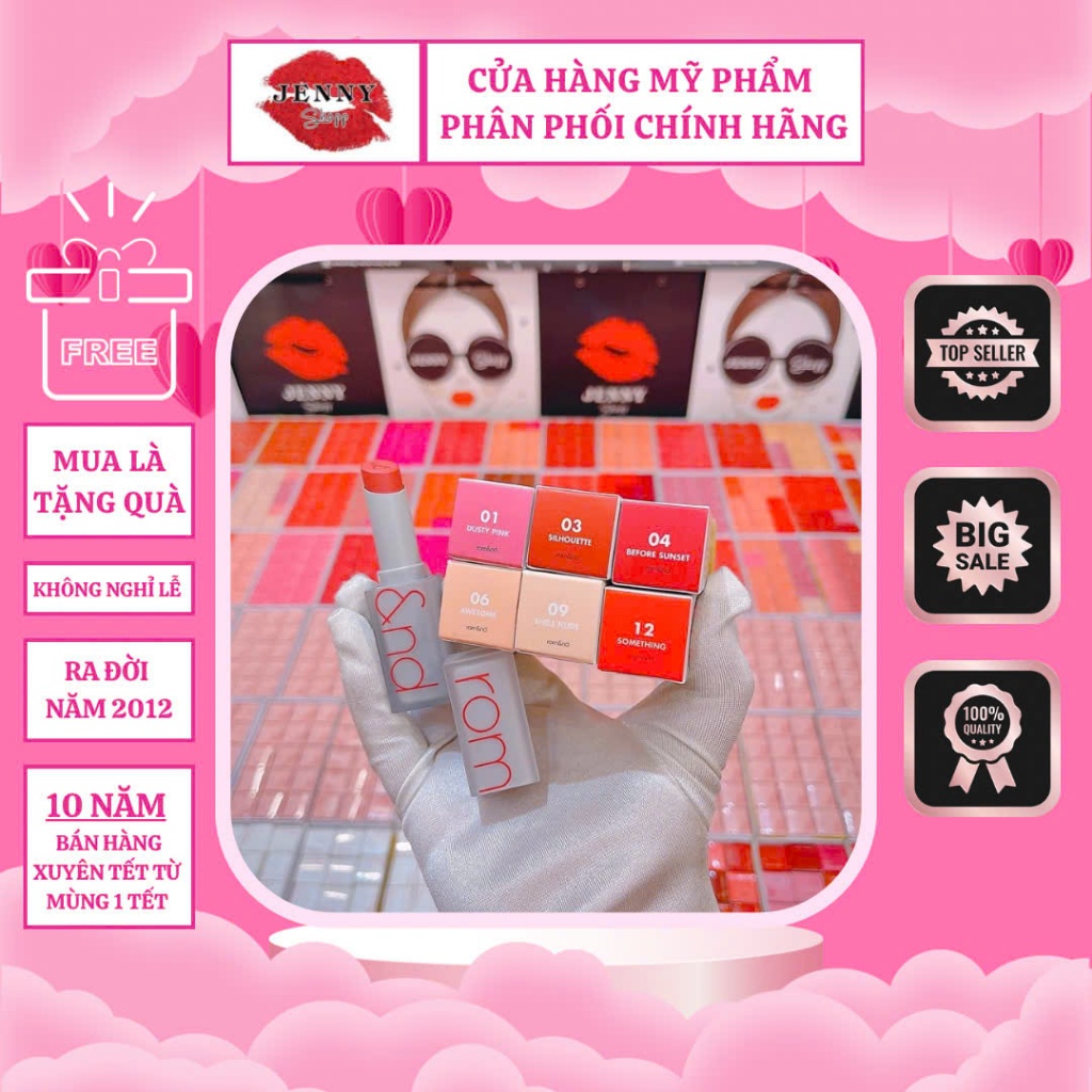 Son Thỏi Lì Romand Zero Matte Lipstick Shell Beach Nude Collection