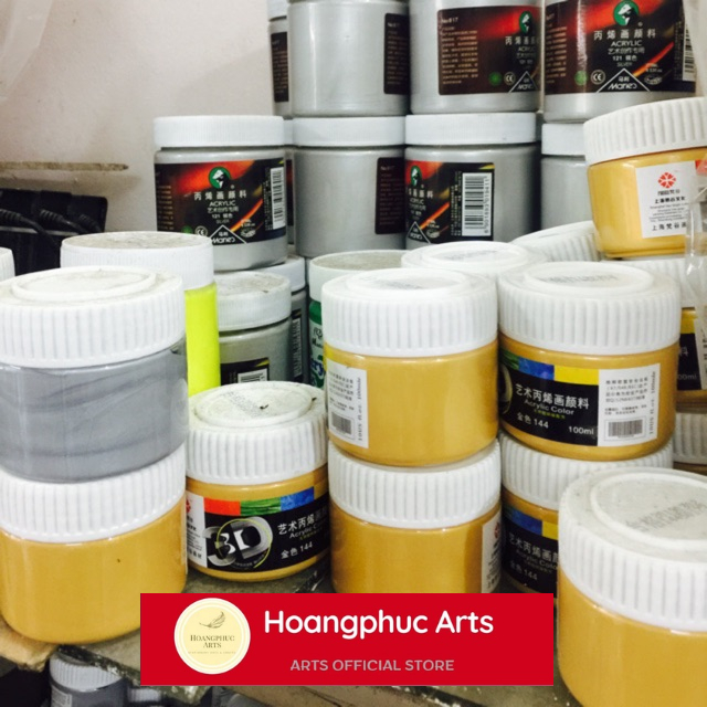 Màu nhũ acrylic 100ml vàng/bạc
