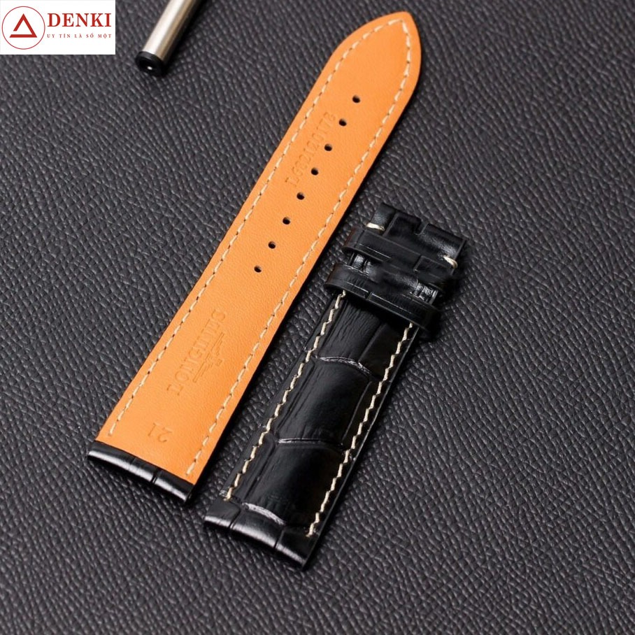 Dây Da Đồng Hồ Longines Chính Hãng Đen - Dây Da Đồng Hồ Thật 100% (không khóa)-71