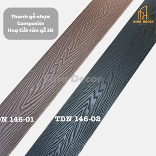 Thanh gỗ nhựa composite đa năng trang trí ngoài trời KT 146*10*1100