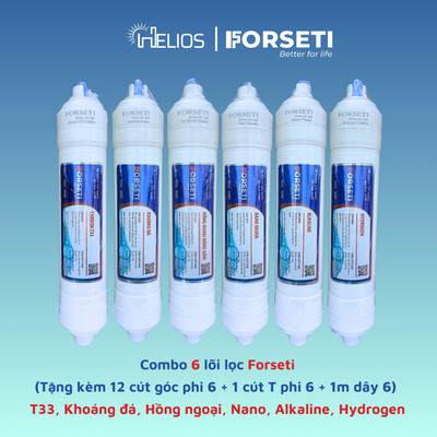 Combo lõi lọc chức năng Forseti Hàng Chính Hãng (T33, KHOÁNG ĐÁ,HỒNG NGOẠI, NANO, ALALINE, HYDROGEN)