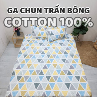 Ga Trần Bông Bo Chun Cotton 100%, Drap giường Cotton Lạnh Đủ Size Nệm 1M6, 1M8, 2M2 Dreamhomebedding