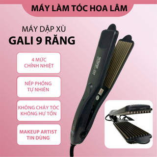 Máy dập phồng chân tóc GALI 9 răng BẢN MỚI, Máy dập xù bản to tránh tóc hư tóc, làm phồng chân tóc, giữ nếp lâu