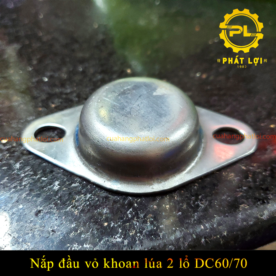 Nắp đầu vỏ khoan lúa 2 lổ máy gặt Kubota DC60/70