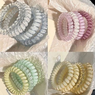balltest🎨Set 4 Dây Buộc Tóc Thời Trang Quốc Cho Nữ Đơn Giản Dây Điện Thoại Dopamine