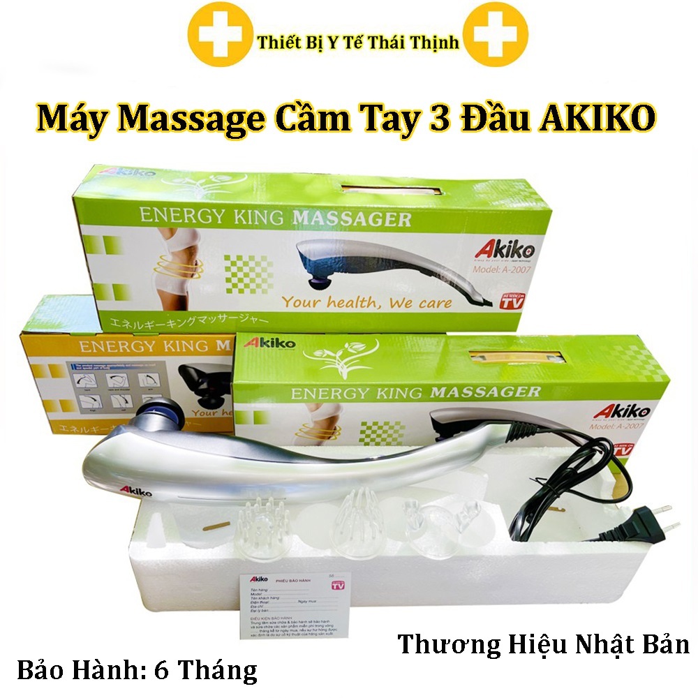 Máy Massage Cầm Tay 3 Đầu AKIKO Bảo Hành 6 Tháng