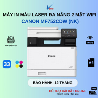 Máy in màu Laser đa chức năng Canon MF752CDW(NK) - In Copy Scan 2 mặt, ADF 50 tờ. Bảo hành 12 tháng
