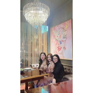 ✨ Đèn Chùm Pha Lê Treo Trần Đá Pha Lê Treo Sang Trọng Trang Trí Nhà Cửa, Studio, Ảnh Viện Áo Cưới