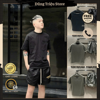 Bộ Quần Áo Nam Mùa Hè ESS Chữ Coa Su Nổi 3 Màu Trẻ Đẹp Mới Nhất Hè 2023