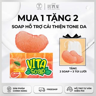 [Mua 1 Tặng 2] Soap Bưởi hỗ trợ cải thiện tone da chuyên dành cho mặt, body dùng được - Vita Soap - 85Gr