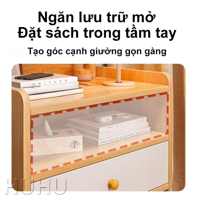 HUHU Tủ đầu giường thông minh, kệ để đồ đa năng, tủ nhỏ phòng ngủ, thiết kế hiện đại, tiện lợi | BigBuy360 - bigbuy360.vn