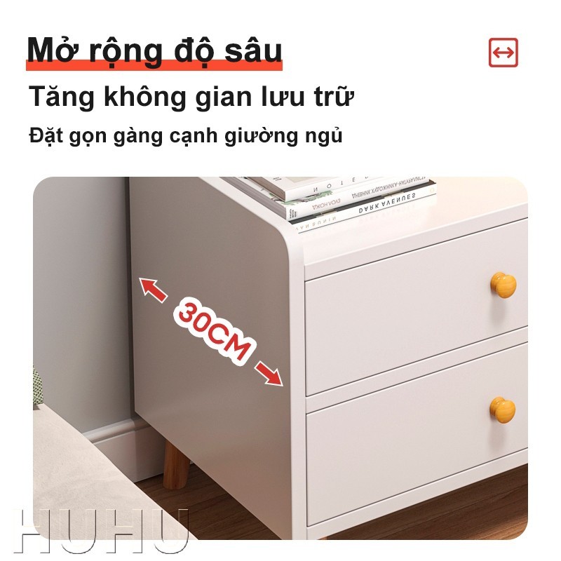 HUHU Tủ đầu giường thông minh, kệ để đồ đa năng, tủ nhỏ phòng ngủ, thiết kế hiện đại, tiện lợi | BigBuy360 - bigbuy360.vn
