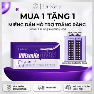  MUA 1 TẶNG 1 Combo Tổng 10 Miếng Dán Trắng Răng UNISMILEPLUS Liệu Trình Dưỡng Trắng Răng An Toàn Hiệu Quả Phù Hợp Mọi L 