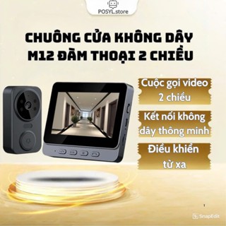 Chuông cửa Thông minh M12 kết nối Bluetooh, chống trộm, giám sát đàm thoại 2 chiều,bảo hành 6 tháng