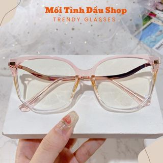 Gọng kính MTĐ cho nữ Kiểu Nàng Thơ mắt to hình lục giác gọng Titan uốn cong lắp được tròng cận loạn