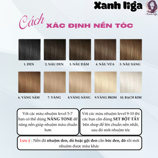 thuốc nhuộm tóc màu vàng lạnh sáng kèm oxy trợ nhuộm