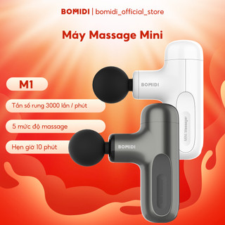  Máy Massage Mini BOMIDI M1 - Súng Massage Cầm Tay - 5 Chế Độ - 5 Đầu Massage - Bảo Hành 12 Tháng 