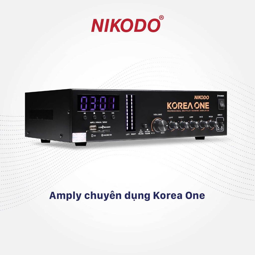 Amply nhà yến Korea One, tải 200 - 300 loa áp điện - Nikodo