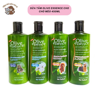 Sữa tắm Olive Essence cho chó mèo 450ml – Dưỡng lông bóng mượt, trị ve rận, khử mùi hôi hiệu quả