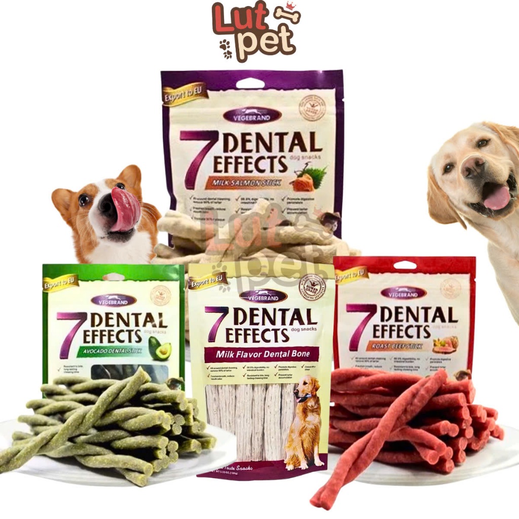 Xương gặm mài răng chó mèo, xương 7 Dental Effects khử hôi làm sạch răng miệng cho thú cưng - lutpet