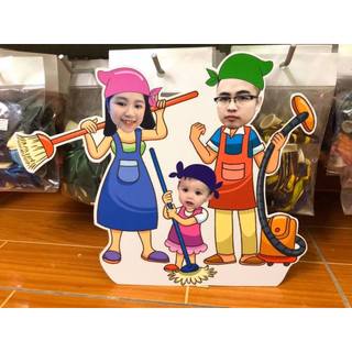 Chibi gia đình - chibi trang trí sinh nhật Miễn phí thiết kế