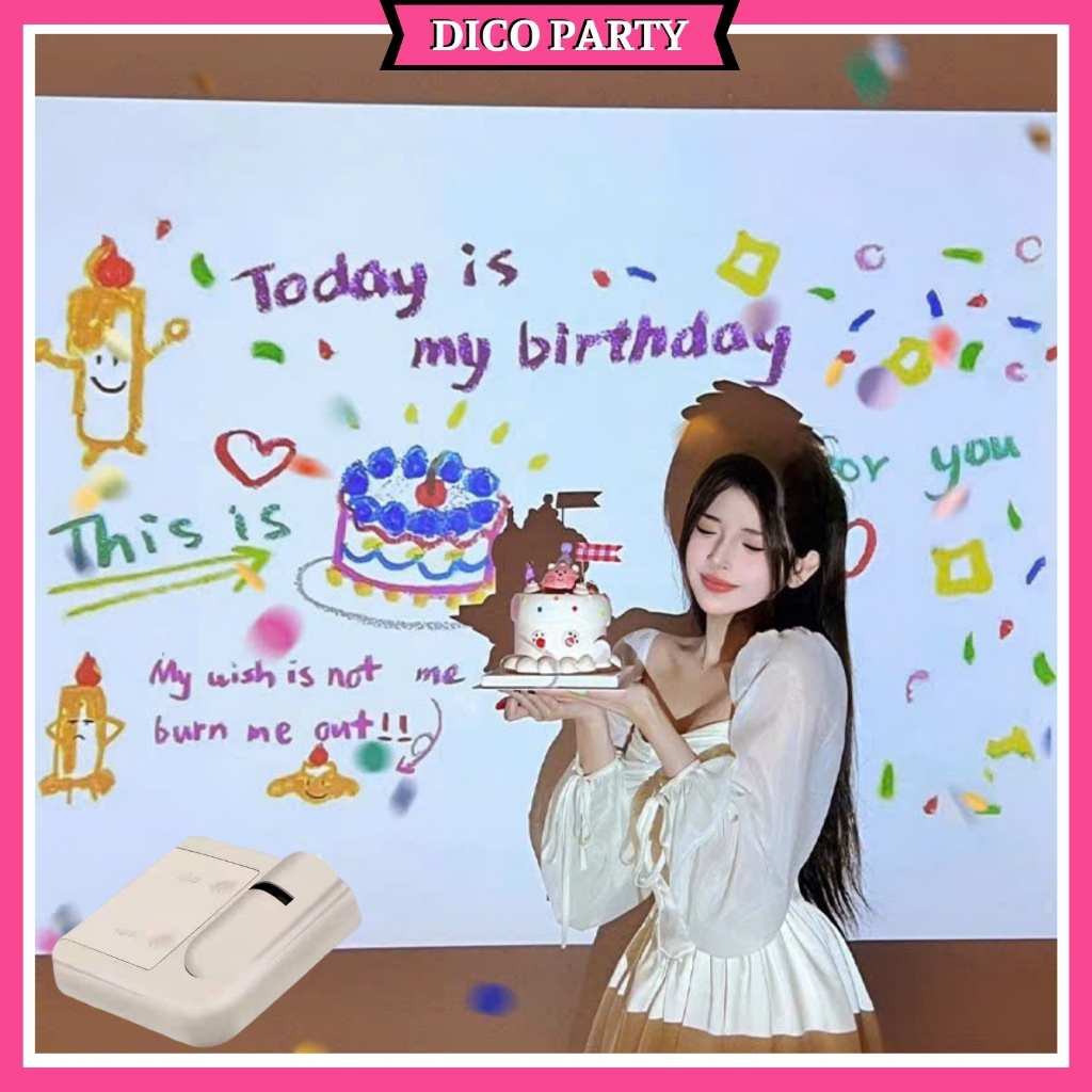 Đèn chiếu mini phông nền sinh nhật - background chụp hình sinh nhật.