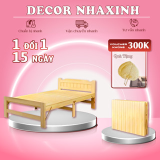 [FLASH SALE] Giường Gấp Gọn Thông Minh, Giường Xếp Gấp Gọn Gỗ Thông Tự Nhiên, Giường Pallet Gỗ