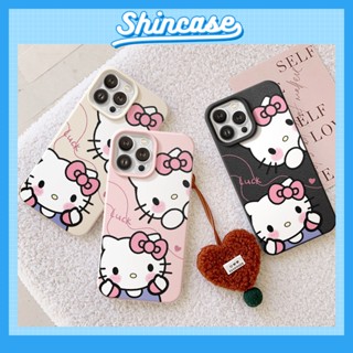 Ốp Lưng iPhone Hello Kitty Luck Hoạ Tiết Da Chống Sốc, Bảo Vệ Camera -iP 7/8/X/XS/11/12/13/14/15/16/17/Plus/Pro/Max/Air