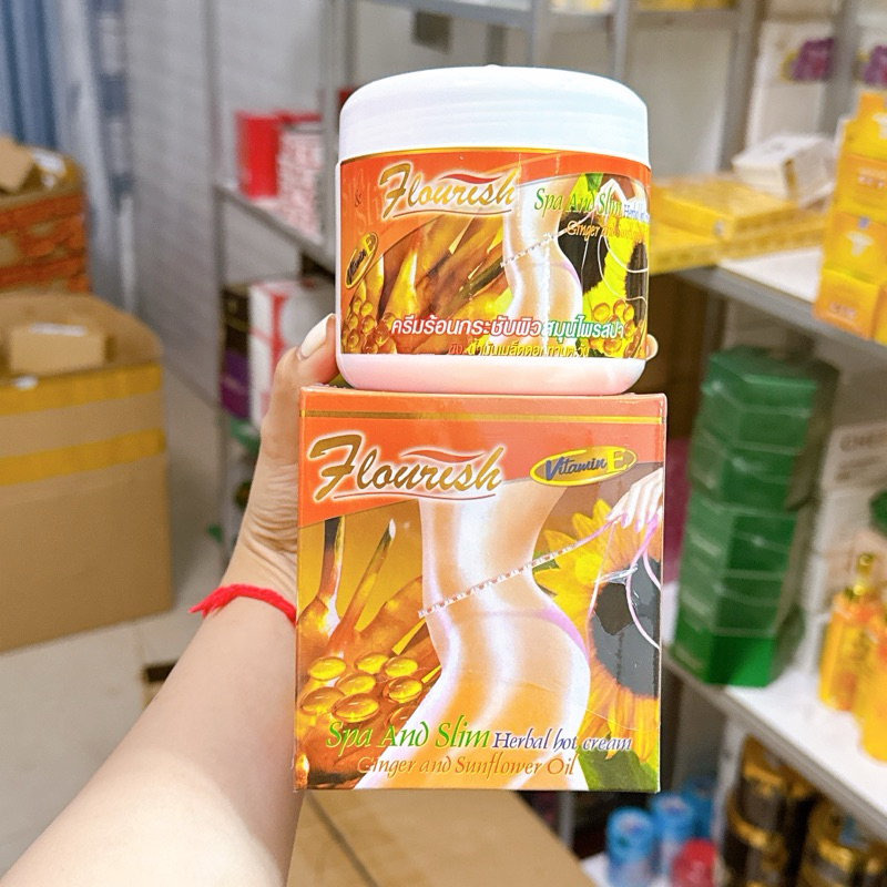 KEM MASSAGE TAN MỠ BỤNG GỪNG ỚT FLOURISH THÁI LAN