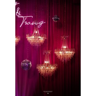 ✨ Đèn Chùm Pha Lê Treo Trần Đá Pha Lê Treo Sang Trọng Trang Trí Nhà Cửa, Studio, Ảnh Viện Áo Cưới