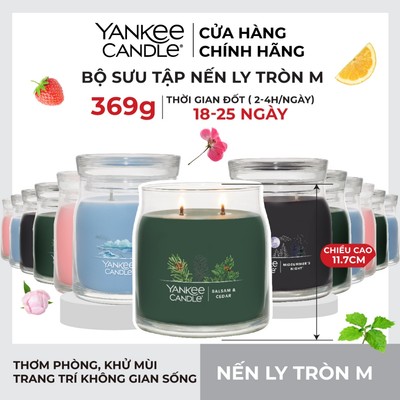 Nến ly tròn sáp đậu nành Yankee Candle size M (369g) - BST Nhiều mùi hương