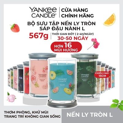 Nến ly tròn sáp đậu nành Yankee Candle size L (567g) - BST mùi hương mới